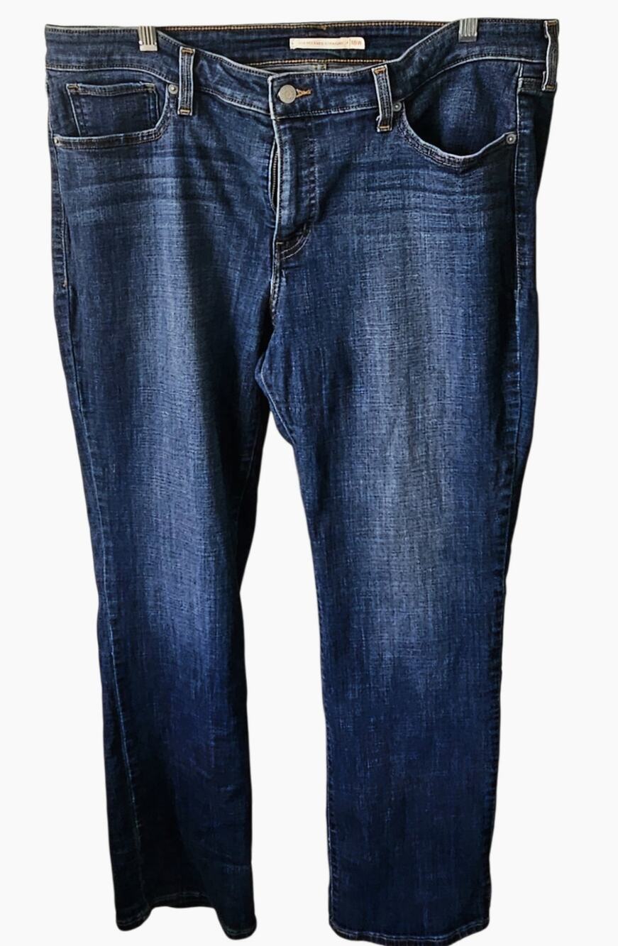Levi's Plus Size 414 Classic Straight Leg Mid Rise Denim Jeans SZ 18W